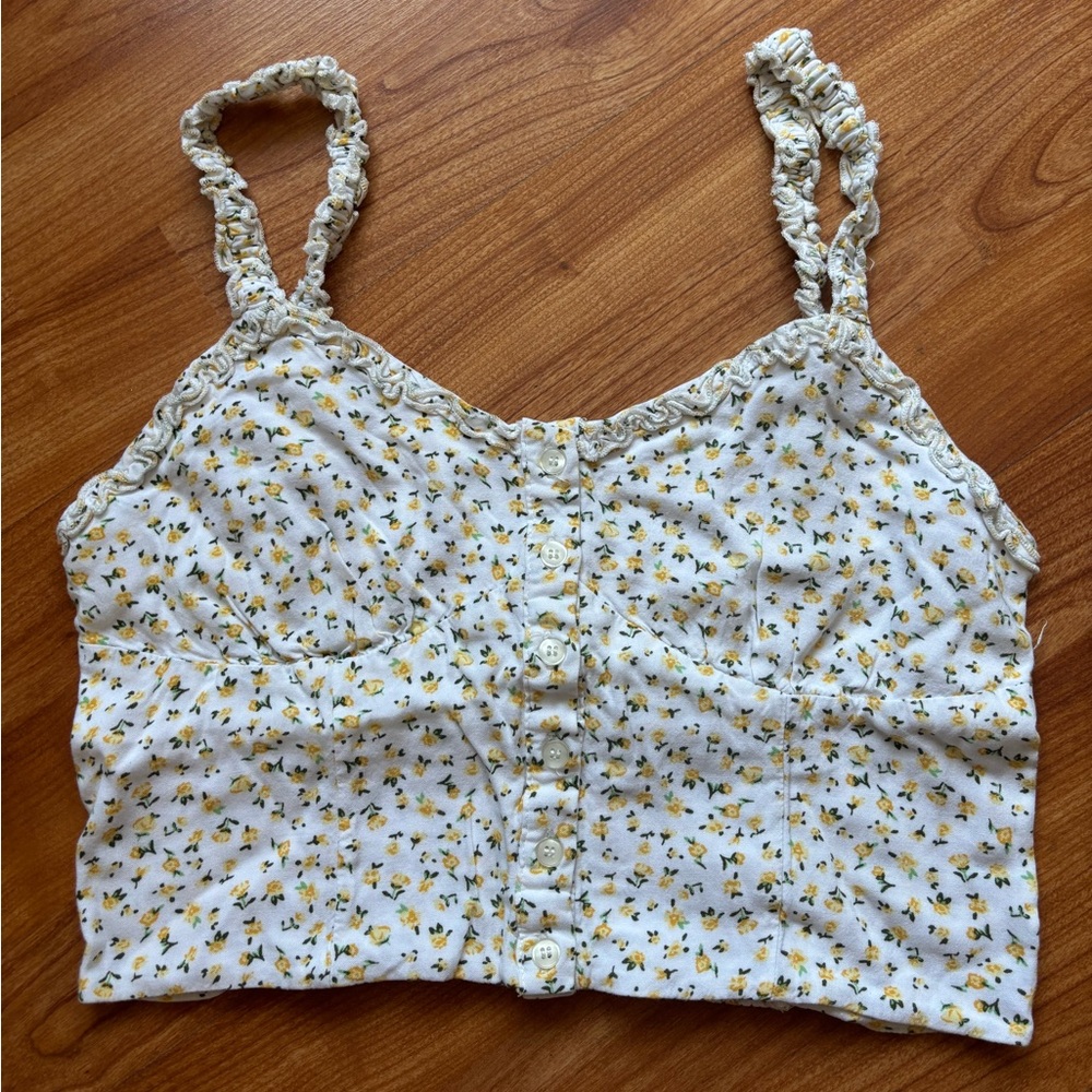 Lottie Moss Floral Print Women's Crop Top
